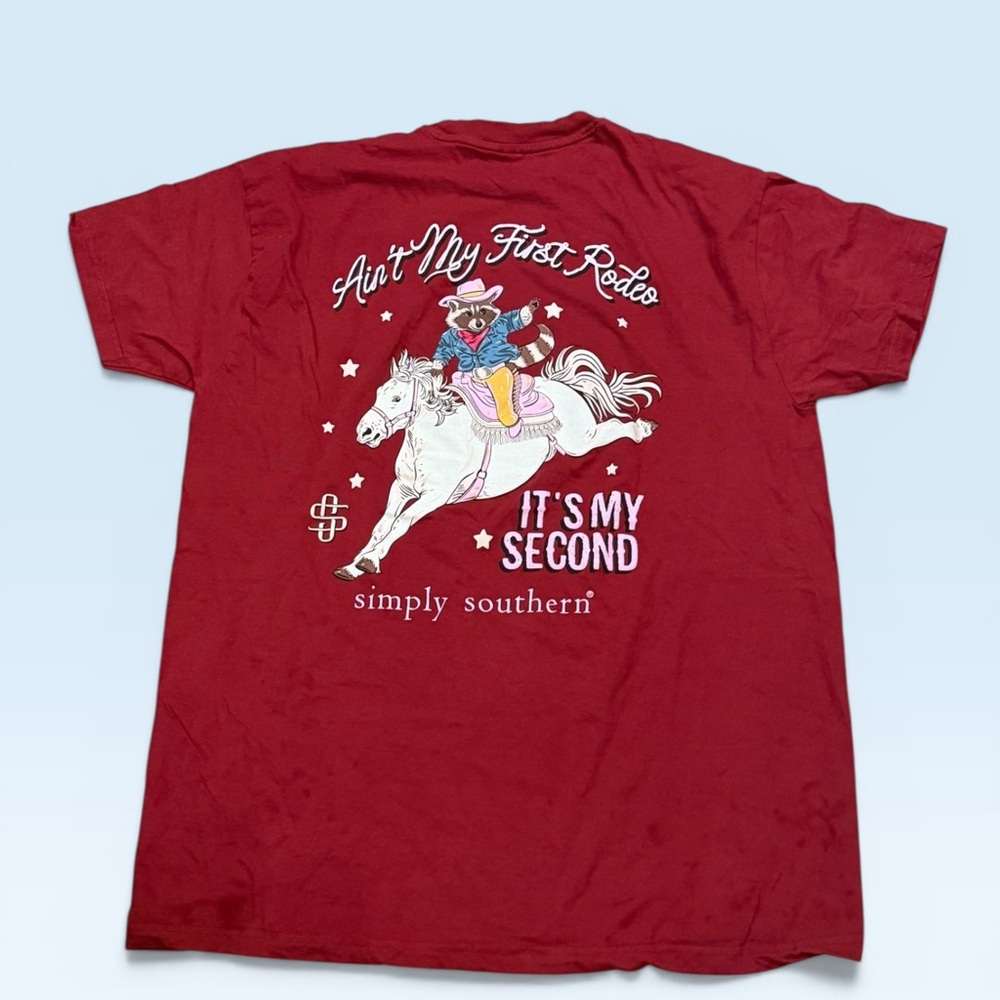 Simply Southern Red Graphic Tee - 'Ain't My First Rodeo'